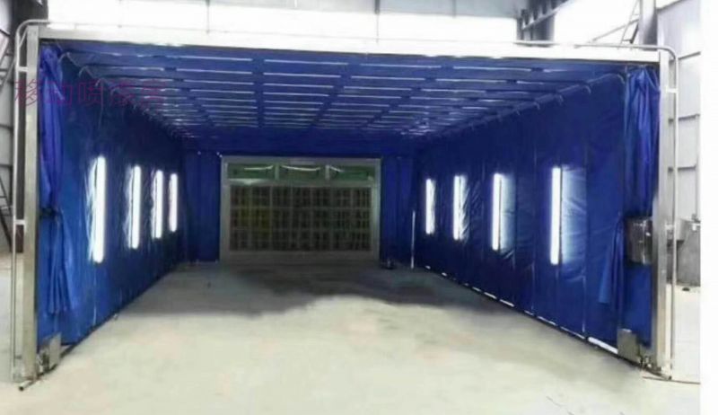 上海安泰钢结构有限公司伸缩喷漆房安装工程